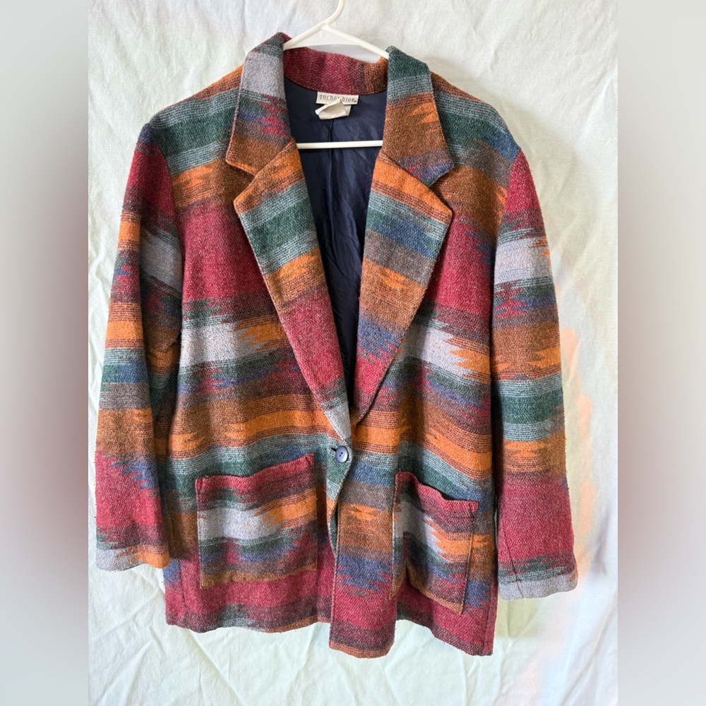 Anchor Blue Antique Western Blazer Jacket